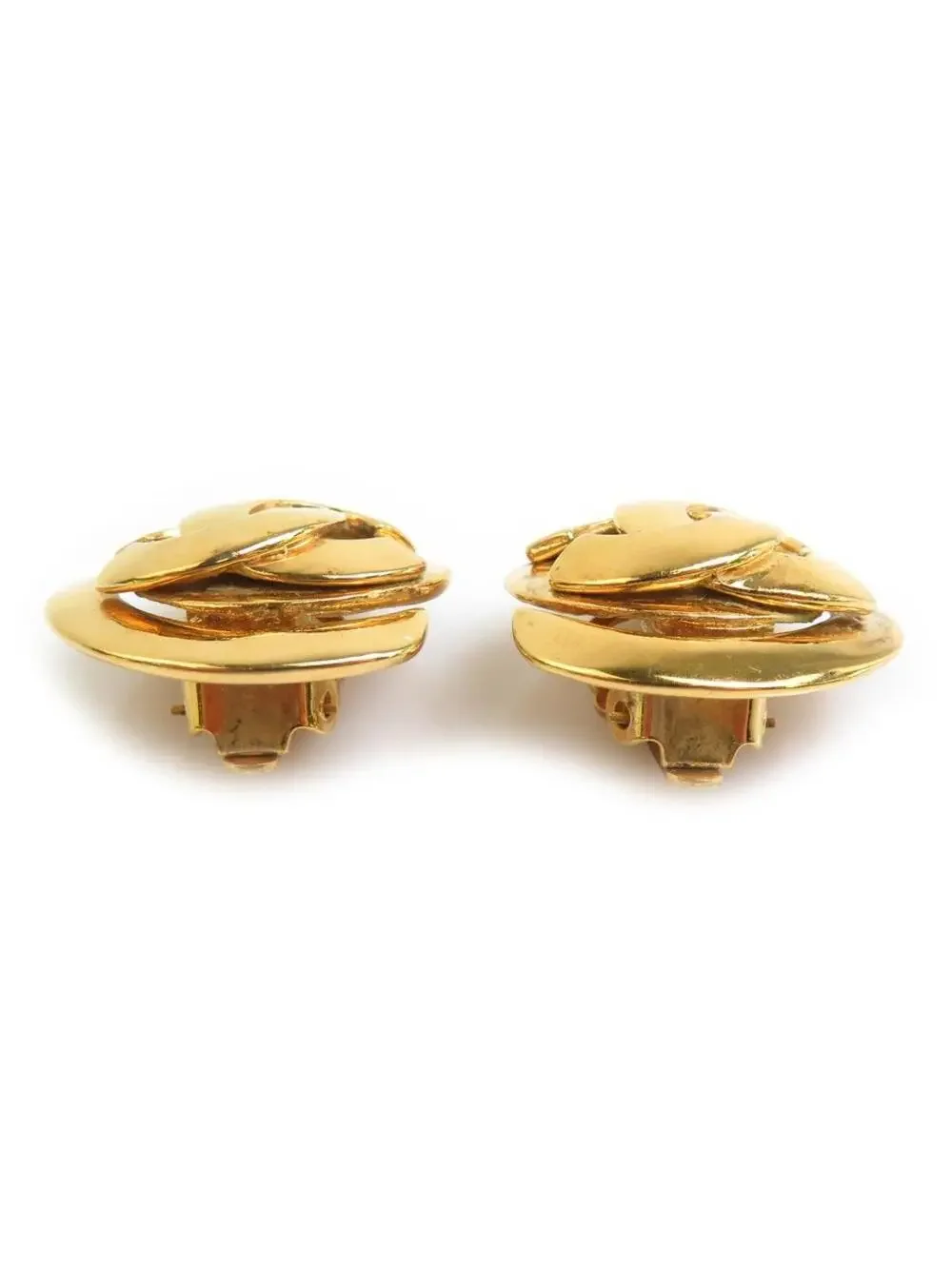 Auth Chanel Vintage Cc Logo Clip On #303013C34B